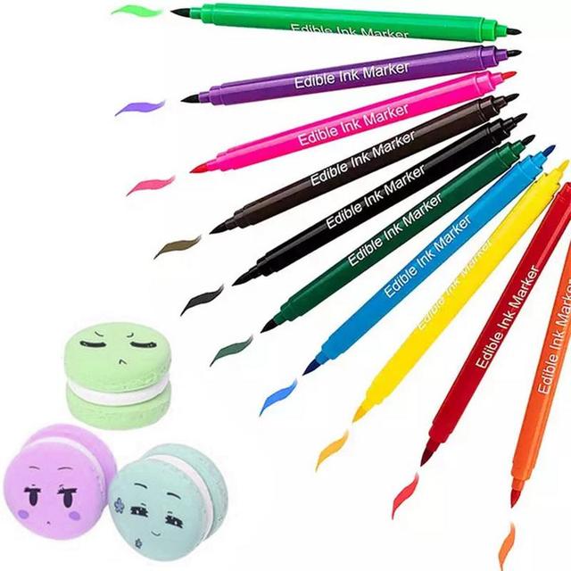 Food Coloring Pens 10 Colors Edible Ink Pens Food Coloring Pens Decorating  Food Markers With Fine